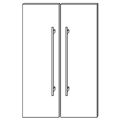 HAMMERBACHER CALL-TEAM Porte d'armoire pour rayonnage de bureau - hauteur 1148 mm - façon hêtre | KBT3/6