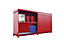 Gefahrstoff-Regalcontainer | Kapazität 8 x 1000-l-IBC/KTC | rot | EUROKRAFTpro