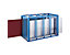 Blechlager-Box | HxLxB 1250 x 1100 x 2000 mm | lichtblau | EUROKRAFTpro