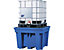 PE-Auffangwanne für Tankcontainer IBC/KTC | Auffangvolumen 1000 l | für 1 Container | mit PE-Stellfläche | asecos