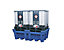 PE-Auffangwanne für Tankcontainer IBC/KTC | Auffangvolumen 1000 l | für 1 Container | mit PE-Stellfläche | asecos