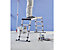 Teleskop-Arbeitsplattform | Plattform 1365 x 410 mm | höhenverstellbar bis 880 mm | Telesteps