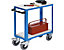 Industrie-Tischwagen | Ladefläche LxB 750 x 400 mm | lichtblau RAL 5012 | EUROKRAFTpro