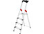 Alu-Stufenstehleiter ComfortLine L80 | Tragfähigkeit 150 kg | 4 Stufen | Hailo