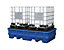 PE-Auffangwanne für Tankcontainer IBC/KTC | Auffangvolumen 1000 l | für 1 Container | mit verzinktem Gitterrost | asecos