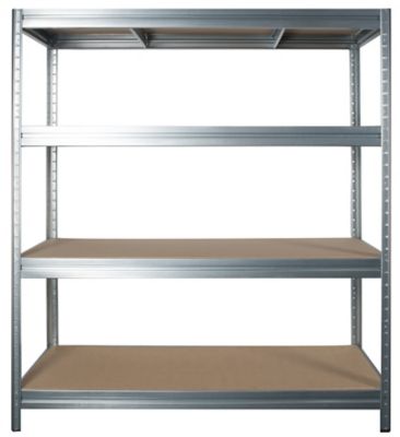 Profi Lagerregal | Extra breit | Tragkraft bis zu 600 kg pro Fachboden | HxBxT 1770 x 900 x 450 mm | Silber
