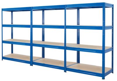 Mega Deal | 3x Kellerregale | HxBxT 1770 x 900 x 450 mm | 450 kg pro Fachboden | Silber | Certeo