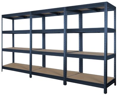 Mega Deal | 3x Kellerregale | HxBxT 1770 x 900 x 450 mm | 450 kg pro Fachboden | Silber | Certeo