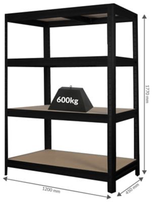 Mega Deal | 3x Kellerregale | HxBxT 1770 x 900 x 450 mm | 450 kg pro Fachboden | Silber | Certeo