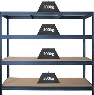 Mega Deal | 3x Kellerregale | HxBxT 1770 x 900 x 450 mm | 450 kg pro Fachboden | Silber | Certeo