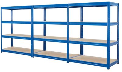 Mega Deal | 3x Kellerregale | HxBxT 1770 x 900 x 450 mm | 450 kg pro Fachboden | Silber | Certeo