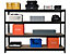 Lot de 3x étagères pour garage | HxLxP 1770 x 900 x 450 mm | 450 kg par tablette | Argent | Certeo
