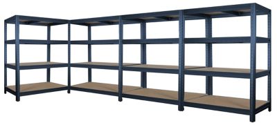 Mega Deal | 4x Schwerlastregale | HxBxT 1770 x 900 x 450 mm | 450 kg pro Fachboden | Dunkelgrau| Certeo