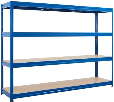 Mega Deal | 4x Garagenregale | HxBxT 1770 x 900 x 450 mm | 450 kg pro Fachboden | Silber | Certeo