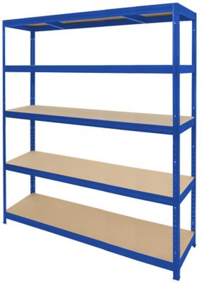 Lot de 2x étagères pour charges lourdes | HxLxP 1800 x 1200 x 450 mm | 250 kg par tablette | électro-galvanisé | Certeo