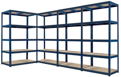 Mega Deal | 2x Werkstattregale | HxBxT 1800 x 900 x 450 mm | 350 kg pro Fachboden | Silber | Certeo