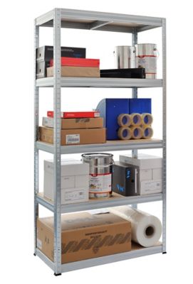 Mega Deal | 2x Werkstattregale | HxBxT 1800 x 900 x 450 mm | 350 kg pro Fachboden | Silber | Certeo