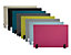 Cloison acoustique de bureau Curve en tissu | HxLxP 1200 x 1200 x 40 mm | Verticale | Beige| Piètement blanc | Novigami