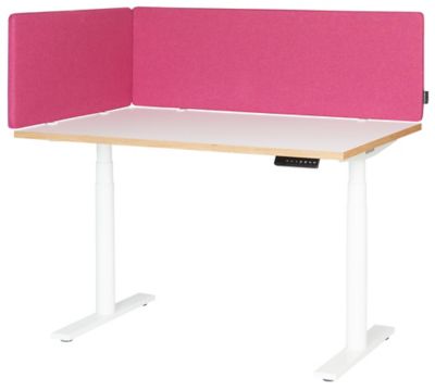 Séparateur de bureau acoustique Curve | HxLxP 400 x 800 x 28 mm | Bleu | Novigami