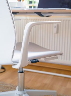 Chaise de bureau Gaia | Réglable en hauteur | Tissu | Beige | Novigami