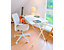 Chaise de bureau Gaia | Réglable en hauteur | Tissu | Gris-Orange | Novigami