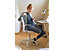 Chaise de bureau Gaia | Réglable en hauteur | Tissu | Gris-Orange | Novigami