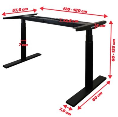 Schreibtisch elektrisch höhenverstellbar Josi | BxT 1200 x 800 mm | Gestell Weiß | Platin | Novigami