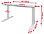Piétement pour bureau assis-debout Ototo | LxP 1100 - 1700 x 686 mm | Boutons de mémorisation | Blanc | Novigami