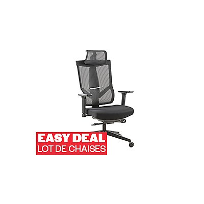 Chaise de bureau Kalik | Différents lots | Appuie-tête | Ergonomique | Easy Deal | Novigami