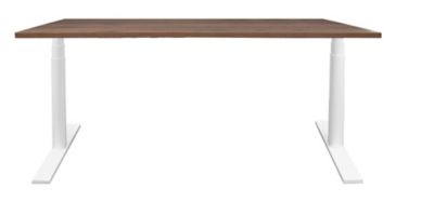 Schreibtisch elektrisch höhenverstellbar Josi | Stehpult | BxT 1400 x 800 mm | Gestell Weiß | Eiche | Novigami