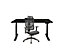 Ensemble de bureau | Bureau réglable en hauteur électriquement Josi | Noir | Largeur 120 cm | Chaise de bureau Lokai incluse | Noir | Easy Deal Tamagai | Novigami