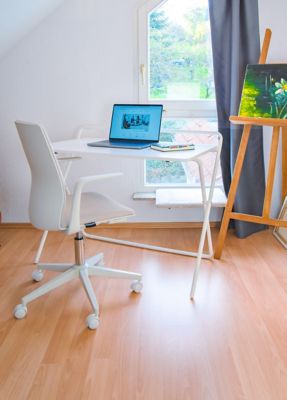 Klapptisch Leni | Höhenverstellbar | HxBxT 650-770 x 1000 x 600 mm | Weiß | Novigami