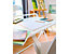 Table pliante Leni | Réglable en hauteur | HxLxP 650-770 x 1000 x 600 mm | Blanc | Novigami
