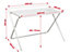 Table pliante Leni | Réglable en hauteur | LxP 1000 x 600 mm | Blanc | Novigami