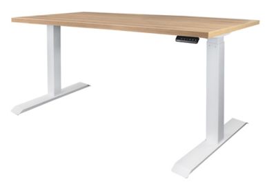 Schreibtisch elektrisch höhenverstellbar Ototo | BxT 1400 x 800 mm | Weiß | Gestell Schwarz | Novigami