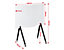 Tableau blanc sur roulettes Rami | Magnétique | HxL 1835 x 1485 mm | Noir | Novigami