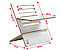 Höhenverstellbarer Schreibtischaufsatz Suki | Stehpult | HxBxT 560 x 500 x 370 mm | Weiß | Novigami