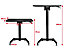 Stehpult Taio | Höhenverstellbarer Schreibtisch | Klappbar | HxBxT 71-115 x 600 x 500 mm | Schwarz | Novigami