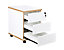 Rollcontainer Zo | 3 Schubladen | HxBxT 585 x 405 x 500 mm | Schwarz mit Sichtkante | Novigami