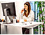 Bureau assis-debout électrique Ototo | LxP 1400 x 800 mm | Boutons de mémorisation | Blanc | Piètement noir | Novigami