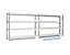 Weitspannregal Porteco Z100 | Anbaumodul | HxBxT 250 x 150 x 60 cm | Fachebenen: 2 | Traglast Fachboden: 850 kg | Signalblau, Lichtgrau | Certeo