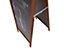 Kundenstopper | mit Holzgestell | BxH 51 x 63 cm | Schwarz, Kirschbaumholz | Certeo