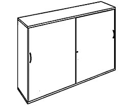 office akktiv CARINA Armoire de bureau - armoire à portes coulissantes