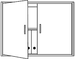 office akktiv STATUS Rehausse pour armoire - 1 tablette, portes battantes