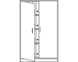 office akktiv STATUS Armoire de bureau - à portes battantes, 3 tablettes