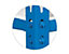Étagère pour charges lourdes Simonclick | HxLxP 180 x 90 x 40 cm | Charge max. par tablette : 180 kg | Bleu/Orange/Galvanisé | Simon Rack