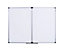 Whiteboard Trio Maya | magnetische Oberfläche | BxH 90 x 60 cm | Silber, Weiß | Bi-Office