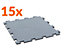 PVC Garagenboden | HxBxT 12 x 470 x 470 mm | Geriffelt | Schwarz | VE 5 | Certeo