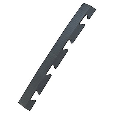 PVC Rampe | Für Garagenboden | HxBxT 12 x 470 x 60 mm | Geriffelt/Genoppt| Female | Schwarz | VE 1 | Certeo