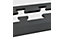 Bordure biseautée pour dalle PVC de garage | HxLxP 12 x 470 x 60 mm | Rainurée/pastillée | Femelle | Noir | Certeo